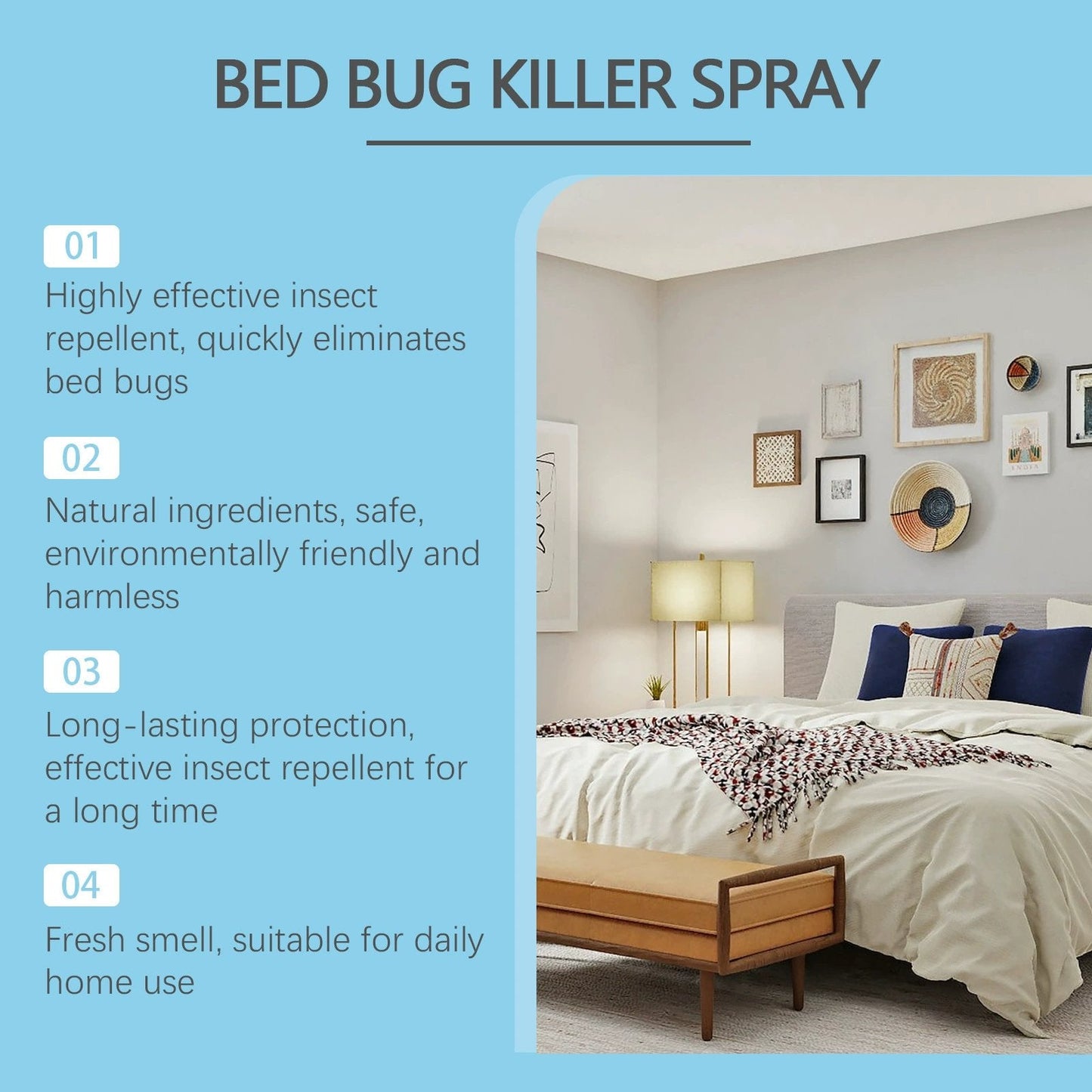 🔥 LAST DAY 49% OFF - Bed Bug Destroyer (Pet & People Safe) 🛡️