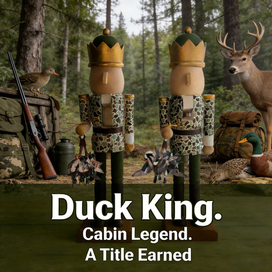 🔥Last Day 55% OFF - 🦆👑“Duck King” Hunter Nutcracker | Carved from Solid Wood (✨Same as in the video)