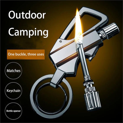 🔥Hot Sale 49% OFF🎁Permanent Match Infinity Lighter with Multitool Keychain Bottle Opener