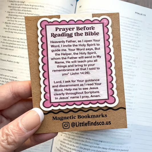 ✝️Prayer Before Reading the Bible Magnetic Bookmark🙏Invite the Holy Spirit Into Your Scripture Reading