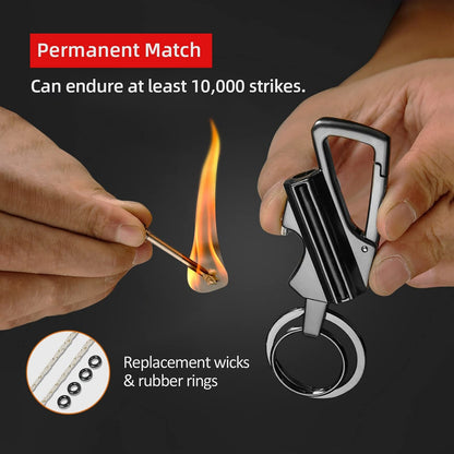 🔥Hot Sale 49% OFF🎁Permanent Match Infinity Lighter with Multitool Keychain Bottle Opener