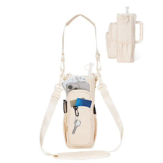 🔥Water Bottle Carrier Bag with Phone Pocket for Stanley Cup