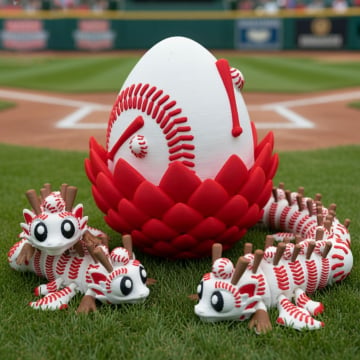 🔥LAST DAY 50% OFF-⚾ Flexi Baseball Dragons & Egg: Winged Dragon Fidget Toy