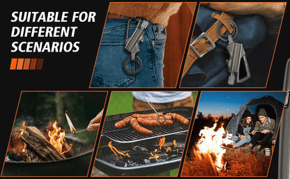 🔥Hot Sale 49% OFF🎁Permanent Match Infinity Lighter with Multitool Keychain Bottle Opener