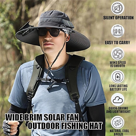 🎁Best father‘s Day Gifts❤2026 New Ultralight Solar Fan Sun Hat – Lighter Than a Baseball!⚾(Only 11oz)