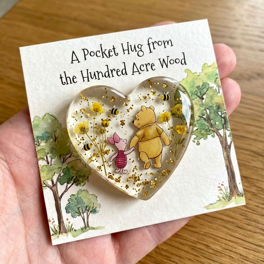 🚨Only 300 Units Left-🎁The Pooh Heart Keepsake A Pocket Hug from the Hundred Acre Wood💌Crafted By Hand